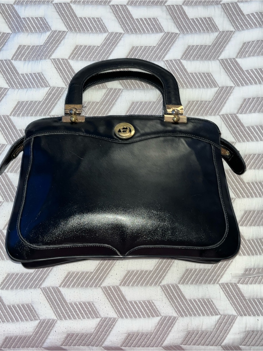 Etienne Aigner Black Leather Top-Handle Women’s Bag Vintage